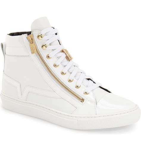 new versace sneakers 2015|Versace zipped high top sneakers.